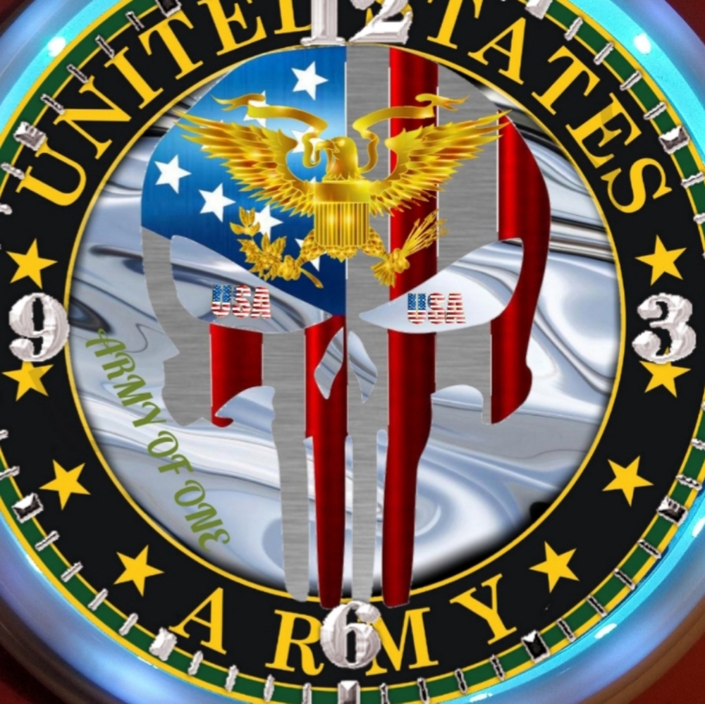 Army of one punisher skull head